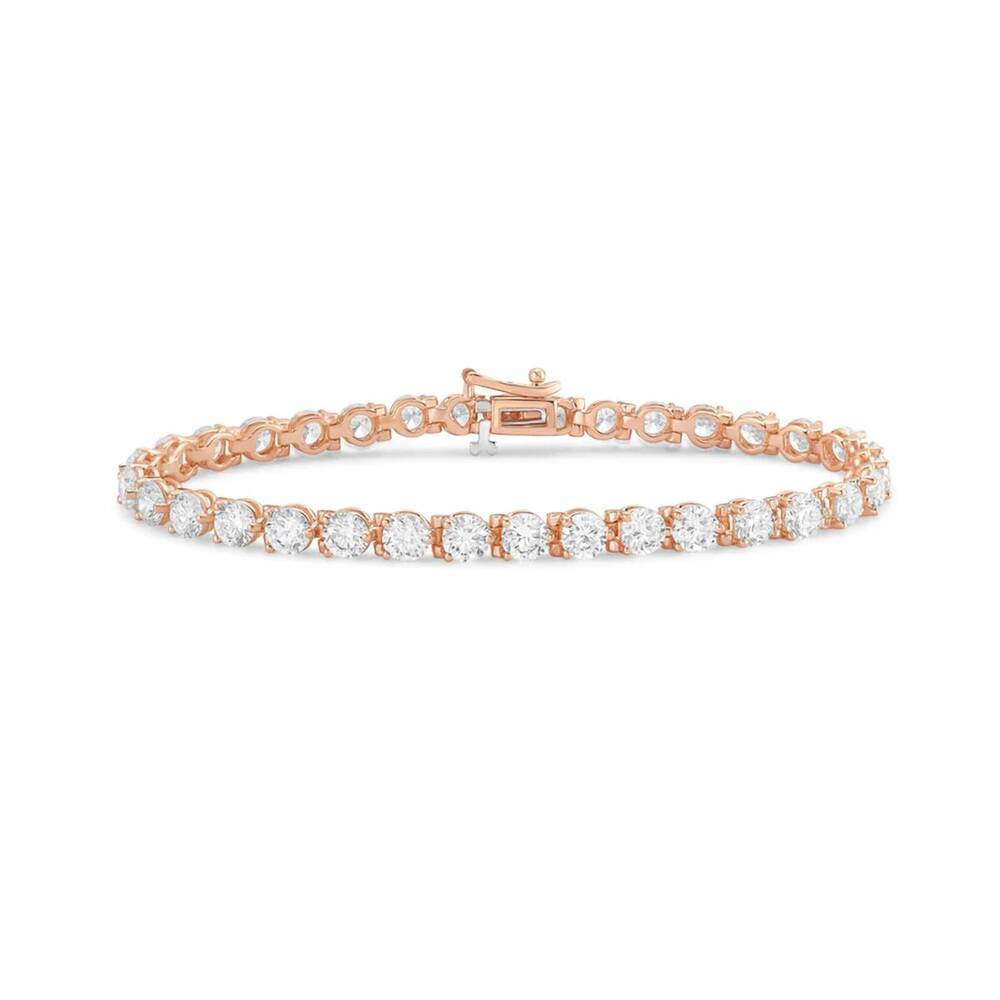 NEW DIANA M JEWELS women's round lab-grown diamond tennis bracelet (6.00 ct) - e